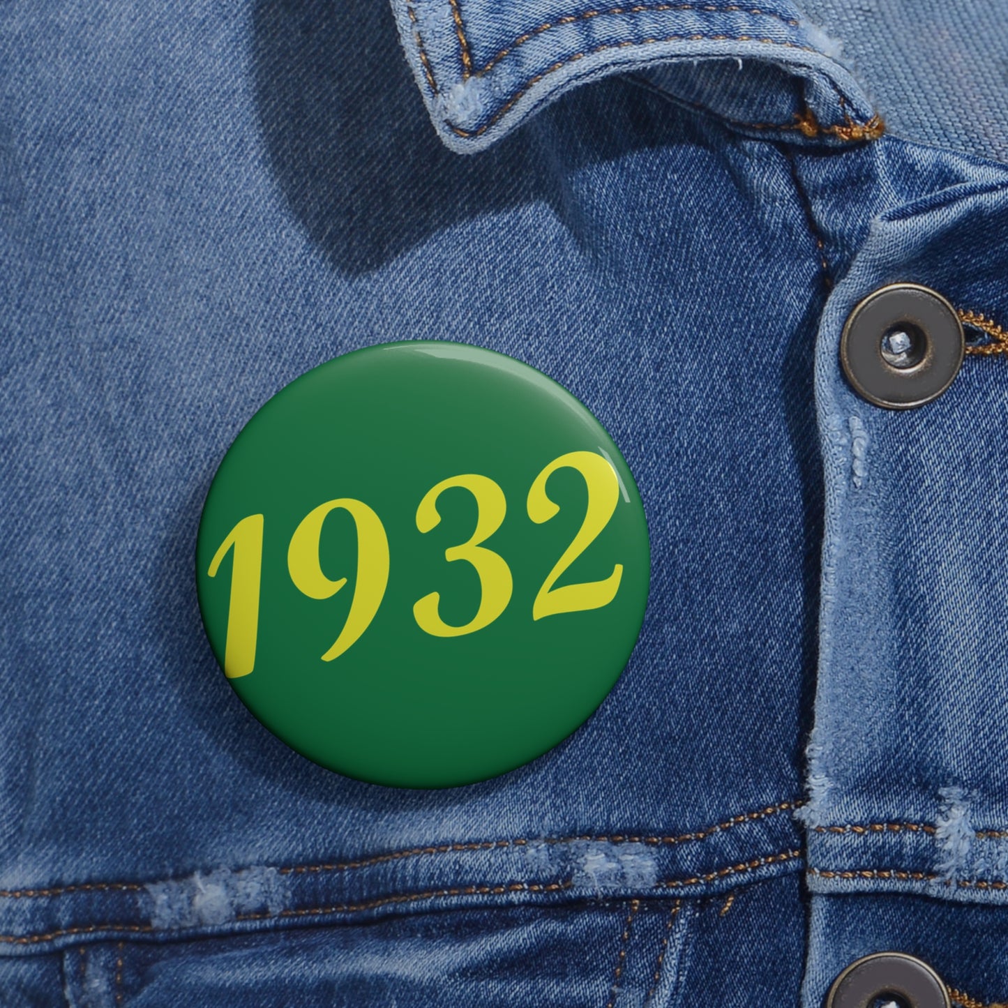 Green 1932 Button