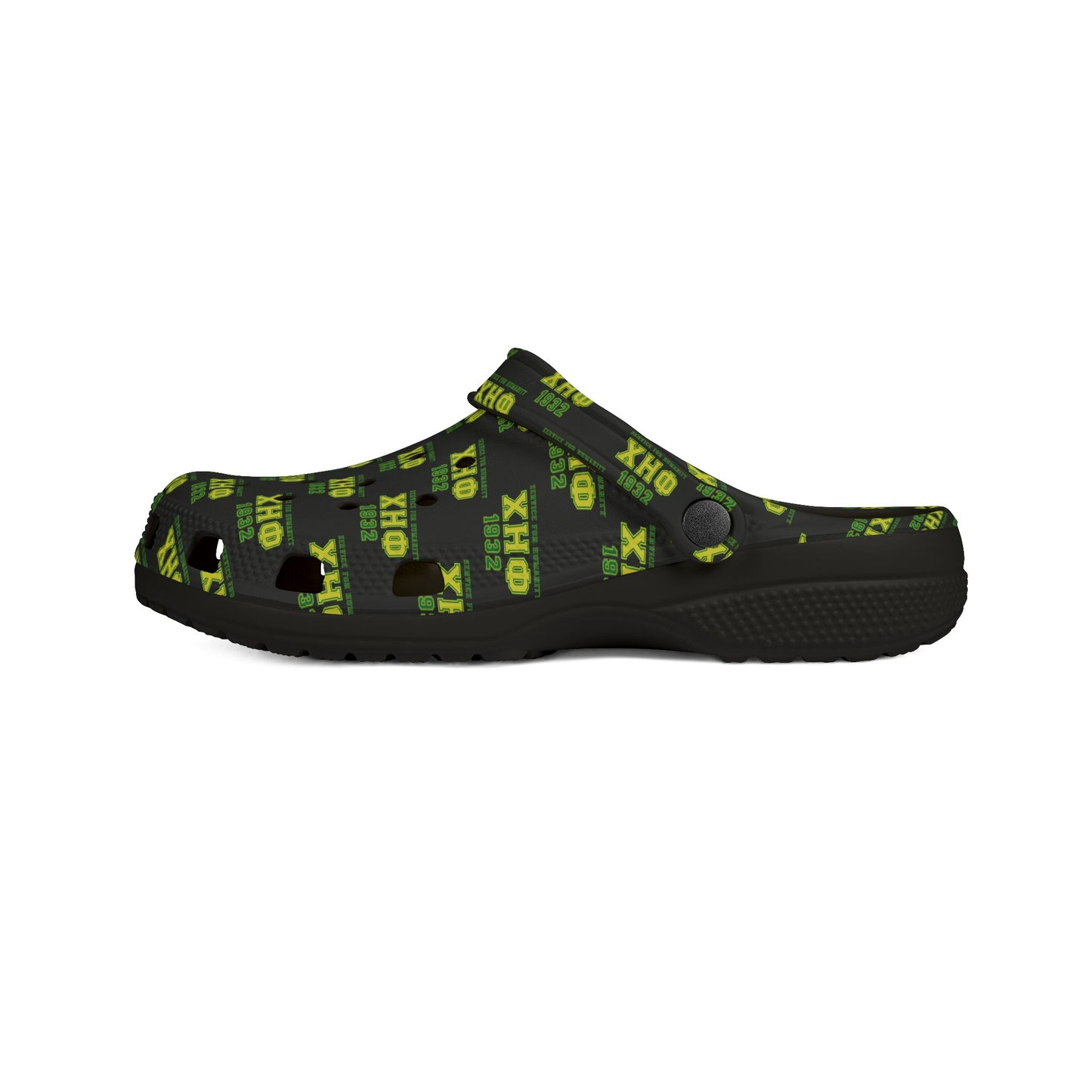 Unisex Black XHO Rubber Shoe with Optional Strap