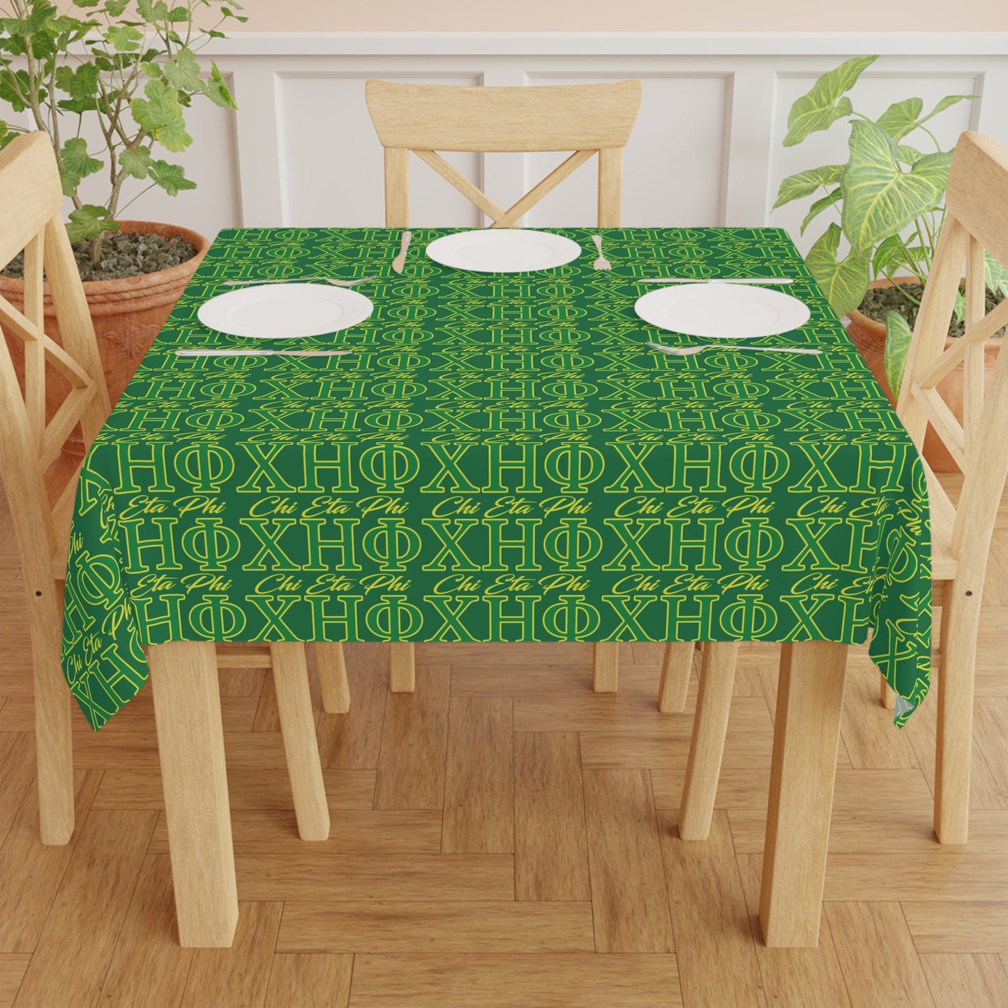 Green on Green Chi Tablecloth