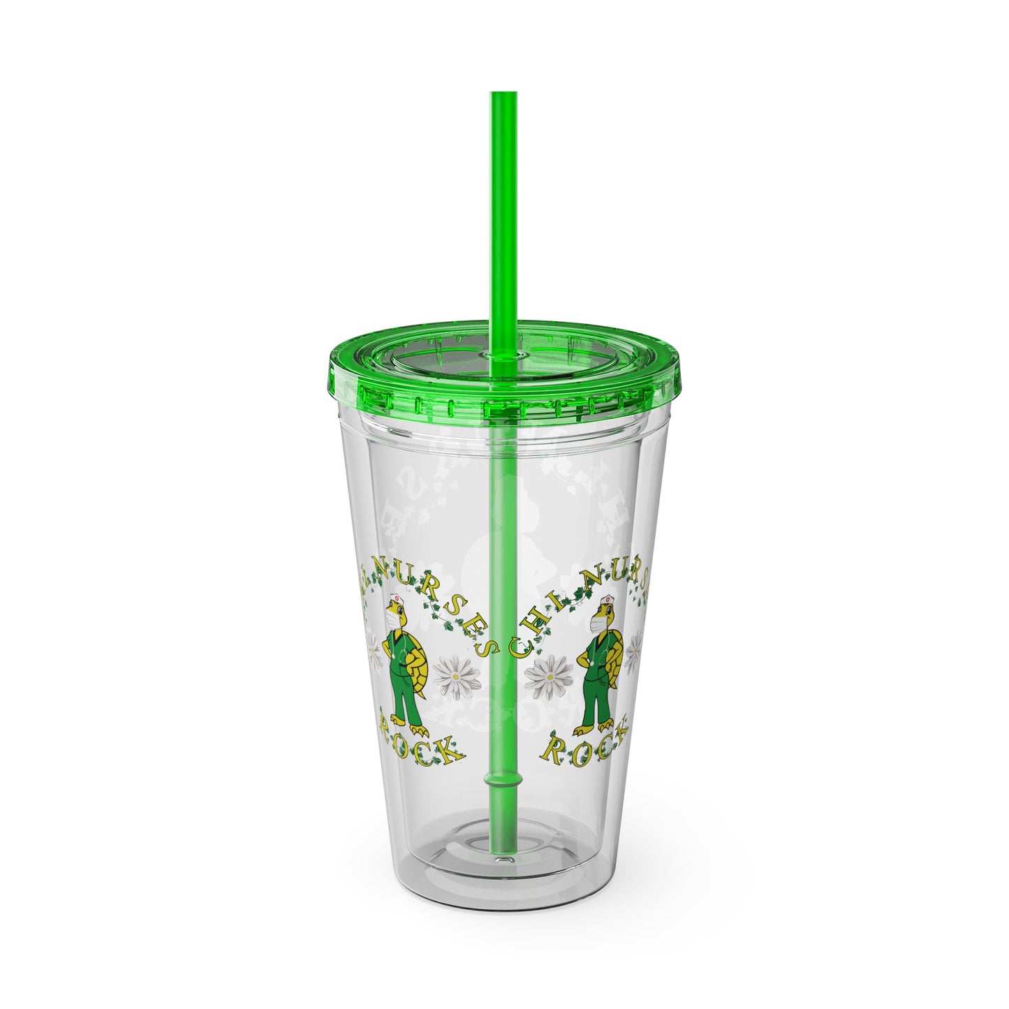 Chi Nurses Rock Sunsplash Tumbler with Straw, 16oz
