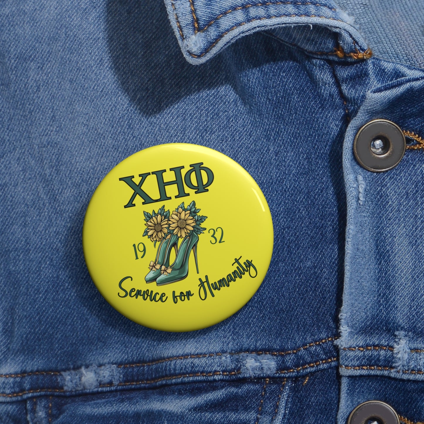 Yellow XHO Shoe Button