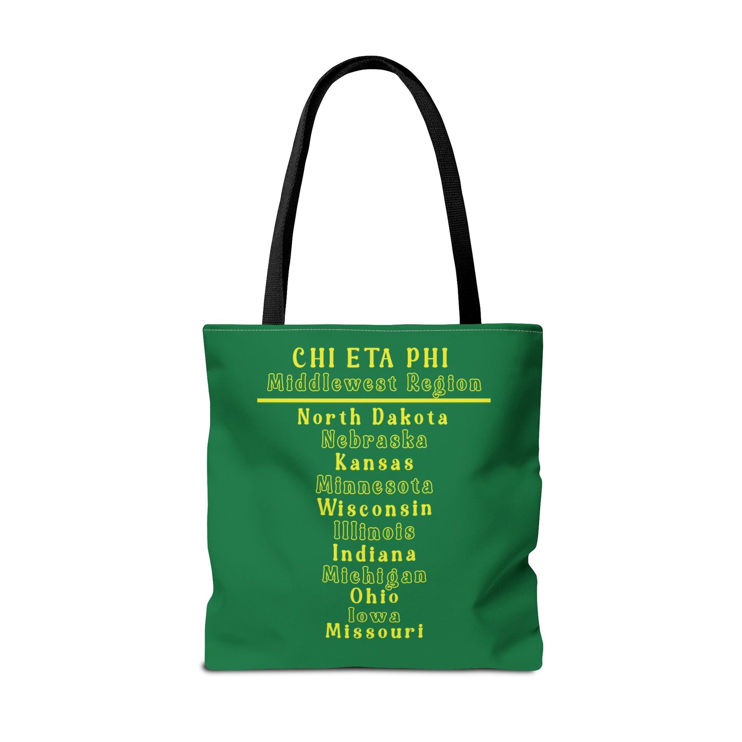 Middlewest Region Green and Yellow Tote Bag