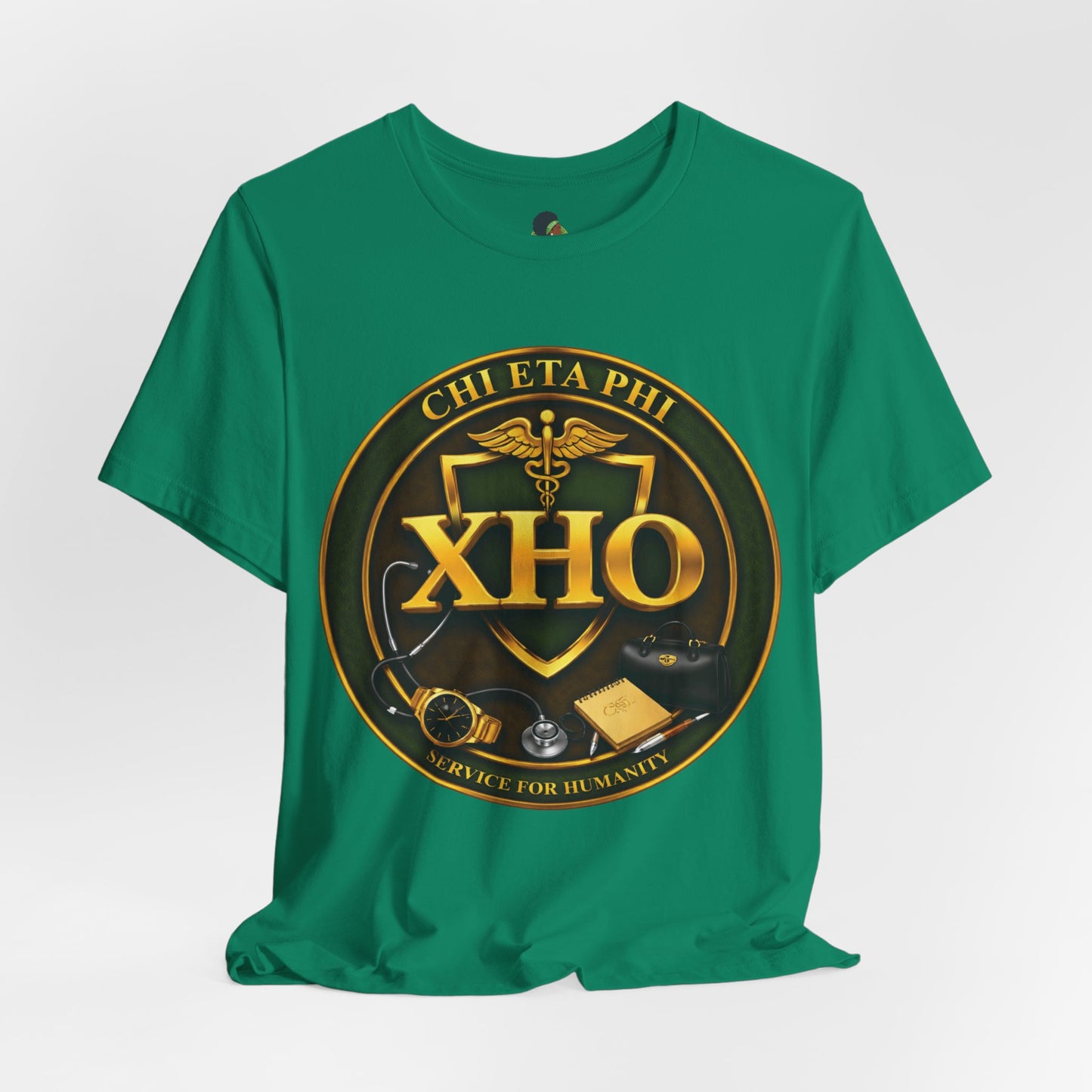 Chi Eta Phi XHO Crest T‑Shirt — Nursing Service for Humanity Tee