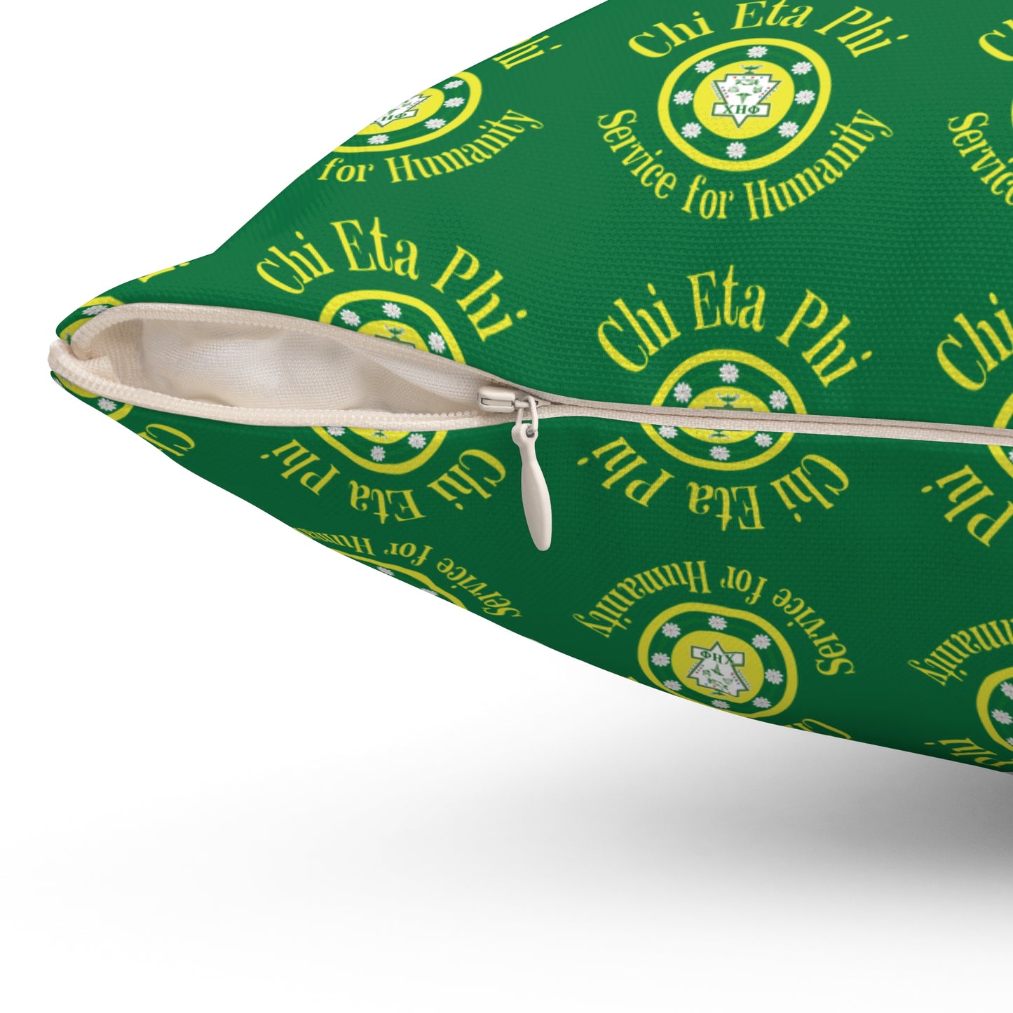 Chi Eta Phi Square Pillow Matching Circle Logo Pillow