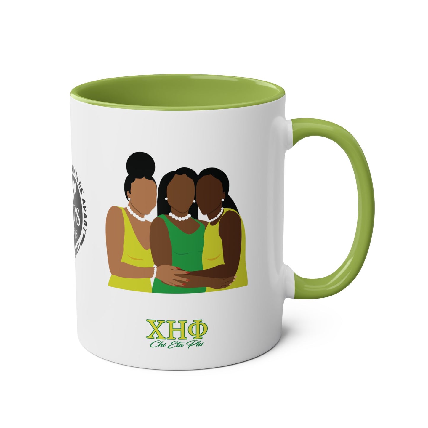 Chi Eta Phi Sisters Two-Tone Coffee Mugs, 11oz