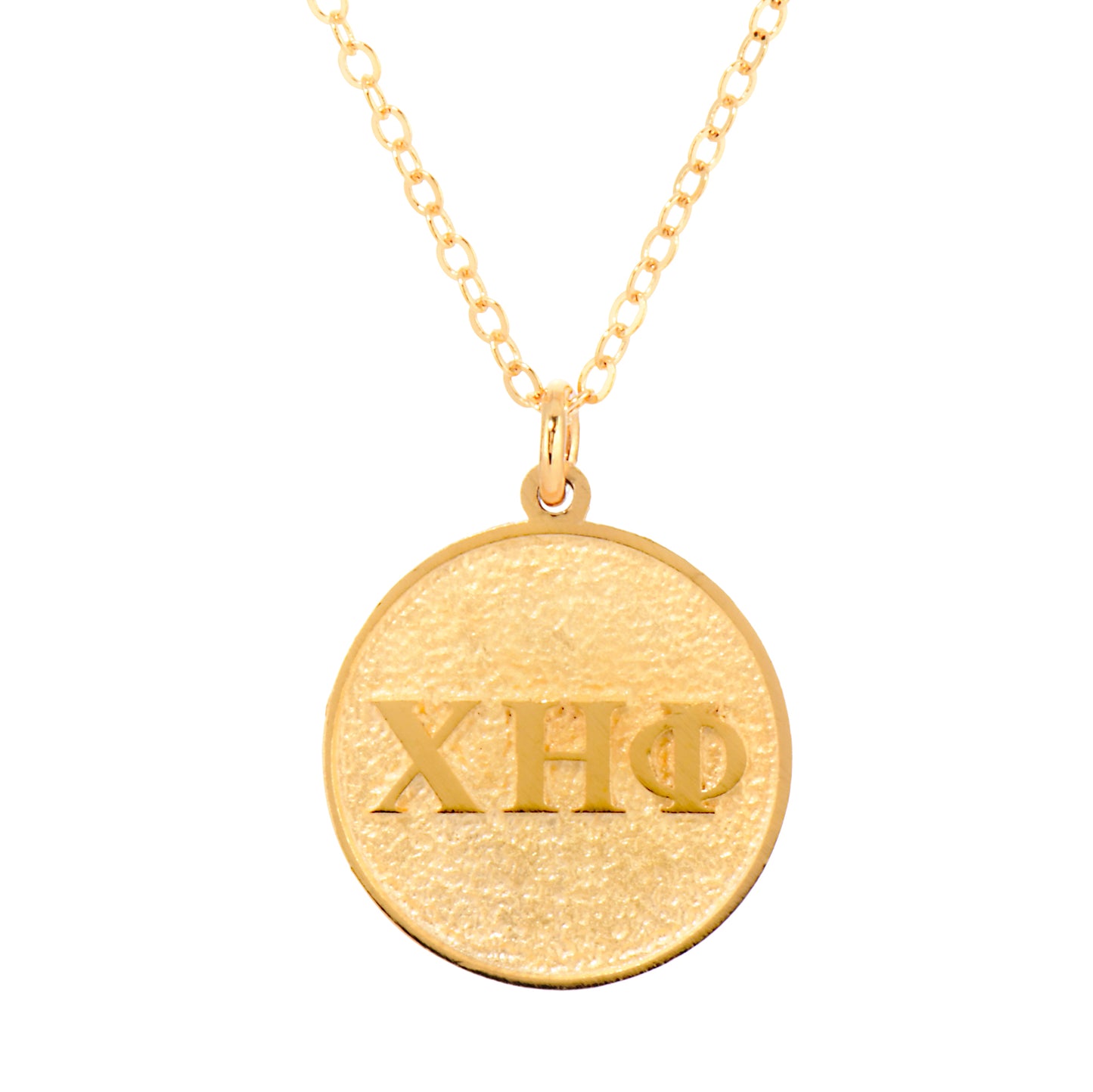 Hand Crafted Chi Inspired Circle 22k Gold Plated Necklace