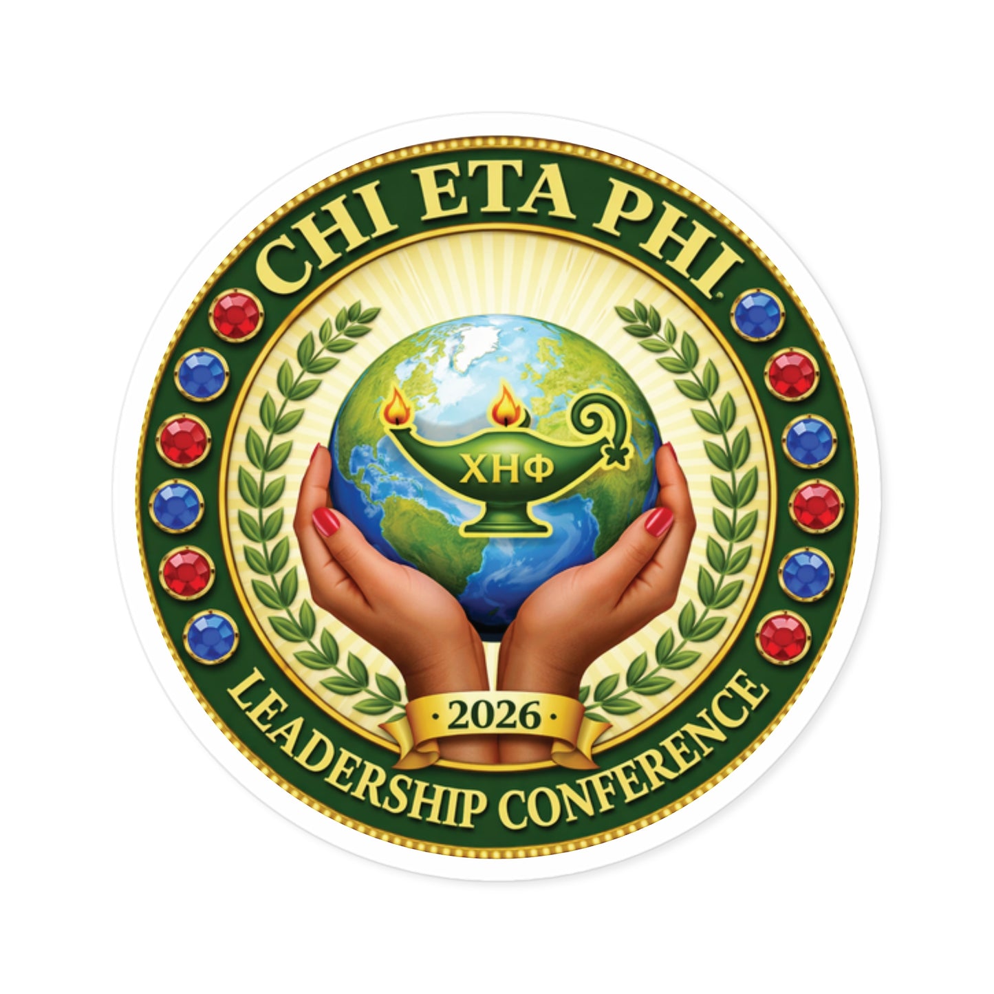 Chi Eta Phi Leadership Conference 2026 Round Sticker — Sorority Logo Sticker (Indoor/Outdoor)