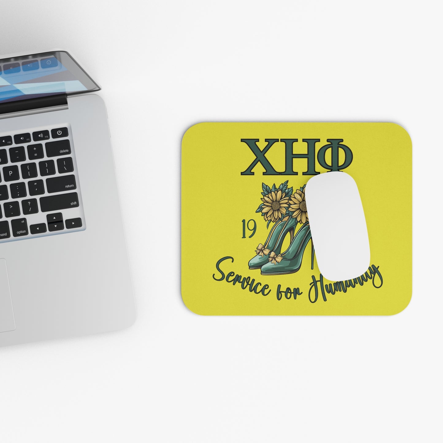 XHO Yellow Shoe Design Mouse Pad