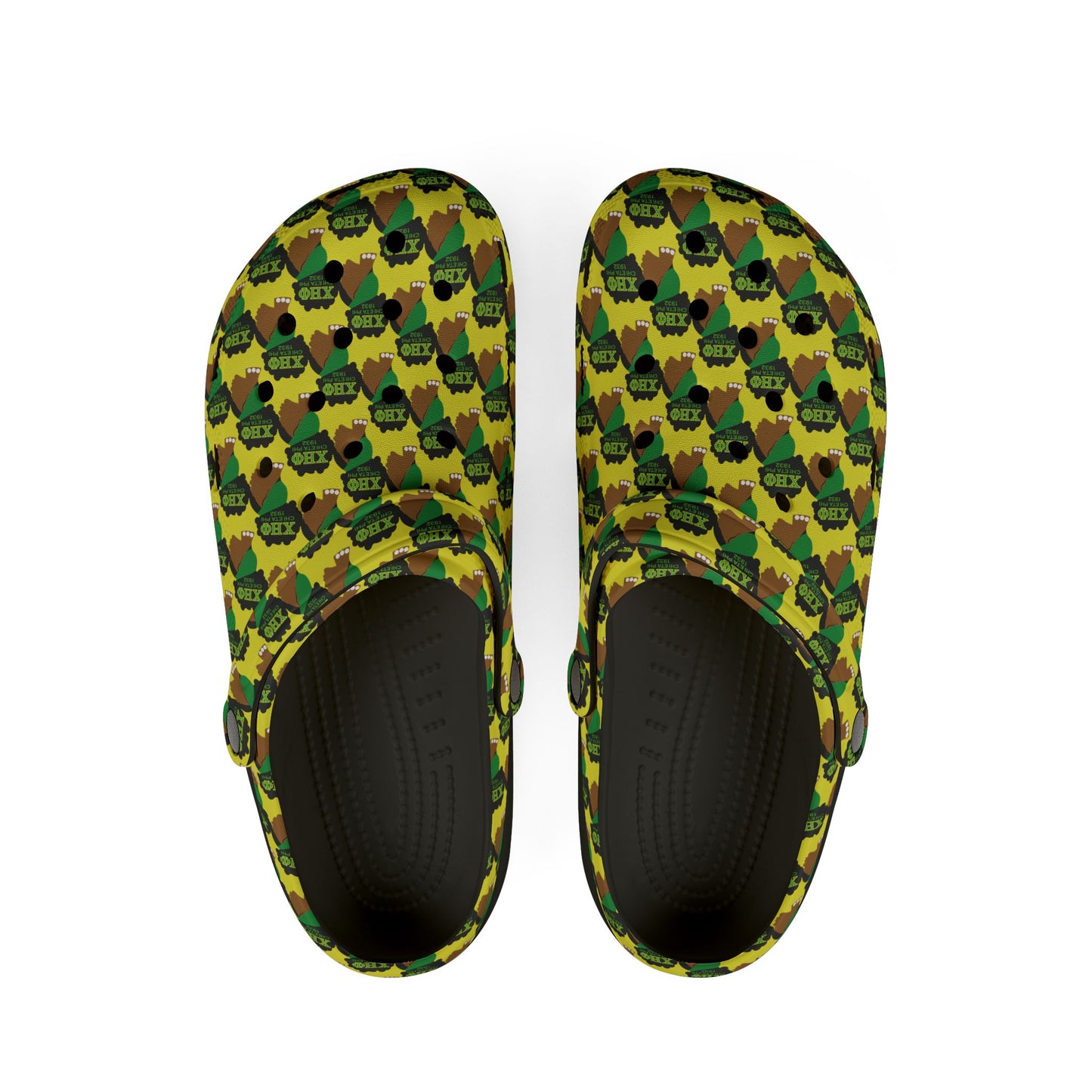 Unisex Chi Yellow XHO Afro Puff Rubber Shoes with Optional Strap