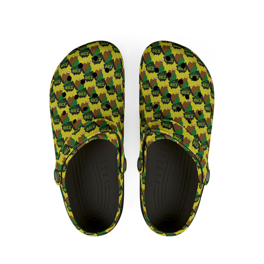 Unisex Chi Yellow XHO Afro Puff Rubber Shoes with Optional Strap
