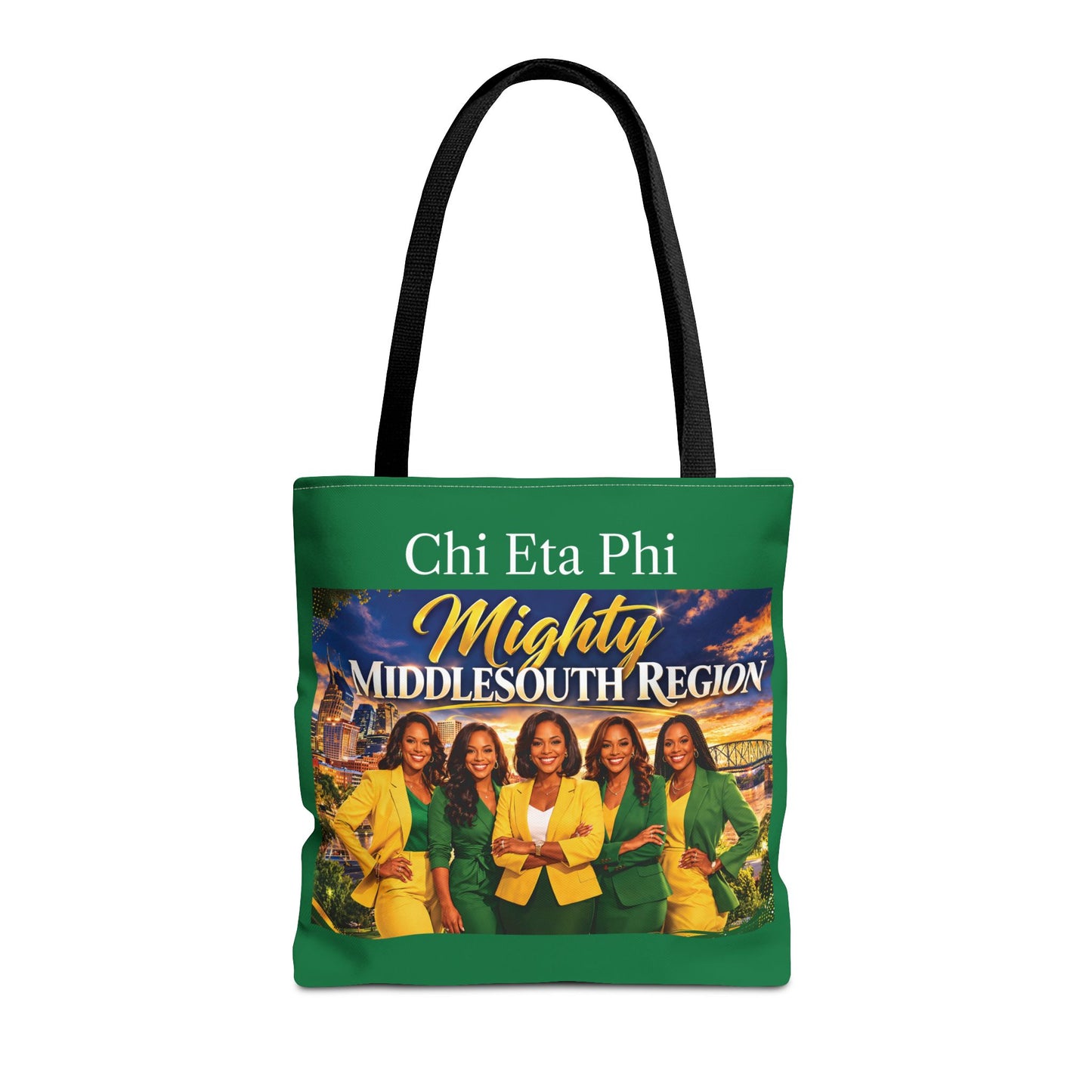 Colorful Regional Chi Soror Tote Bags