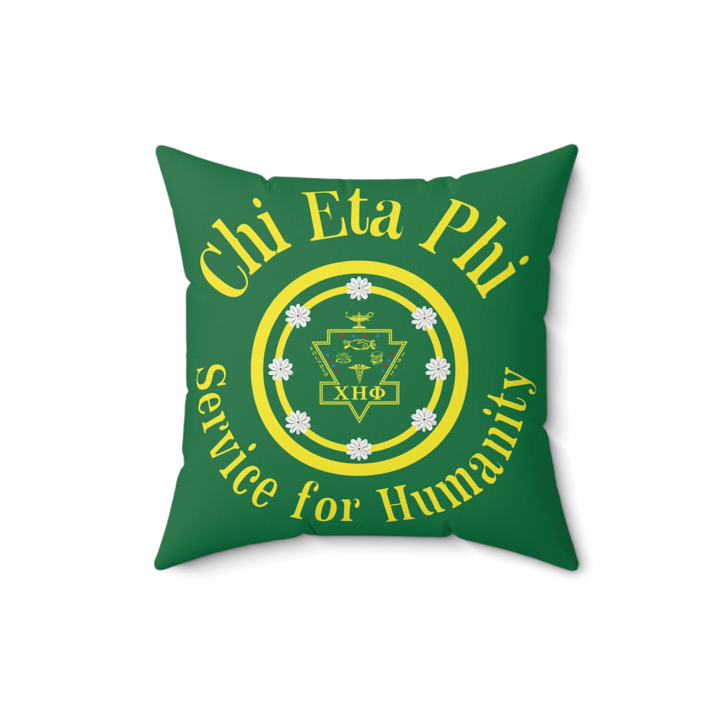 Chi Eta Phi Service for Humanity Polyester Spun Square Pillow