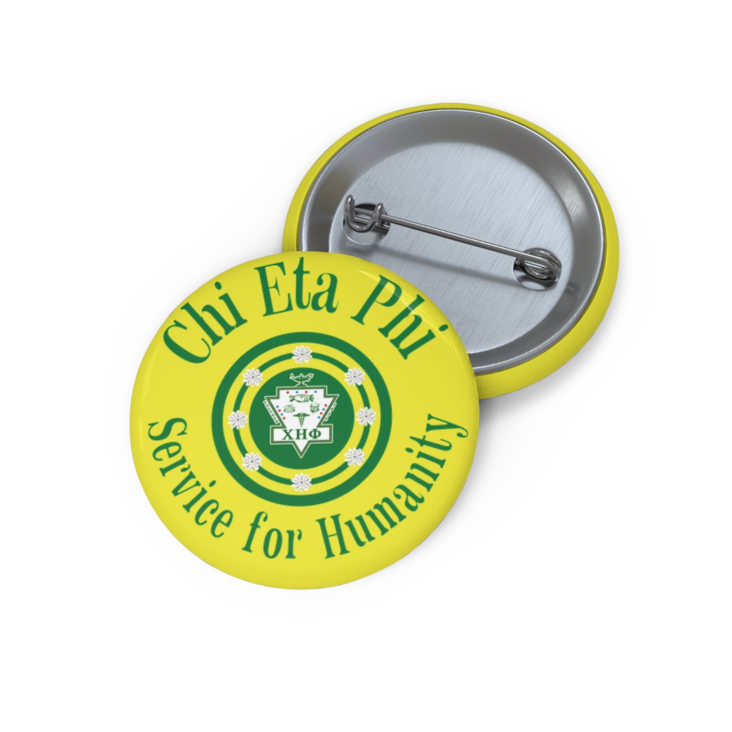 Yellow Service for Humanity Button