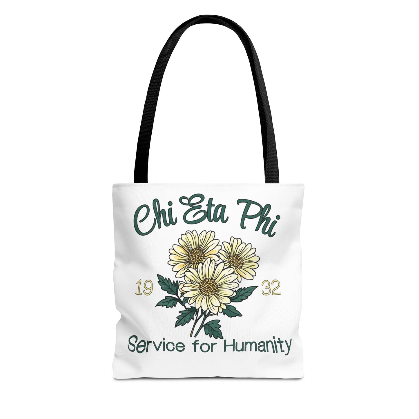 Chi Eta Phi Floral and Bow Design Tote Bags