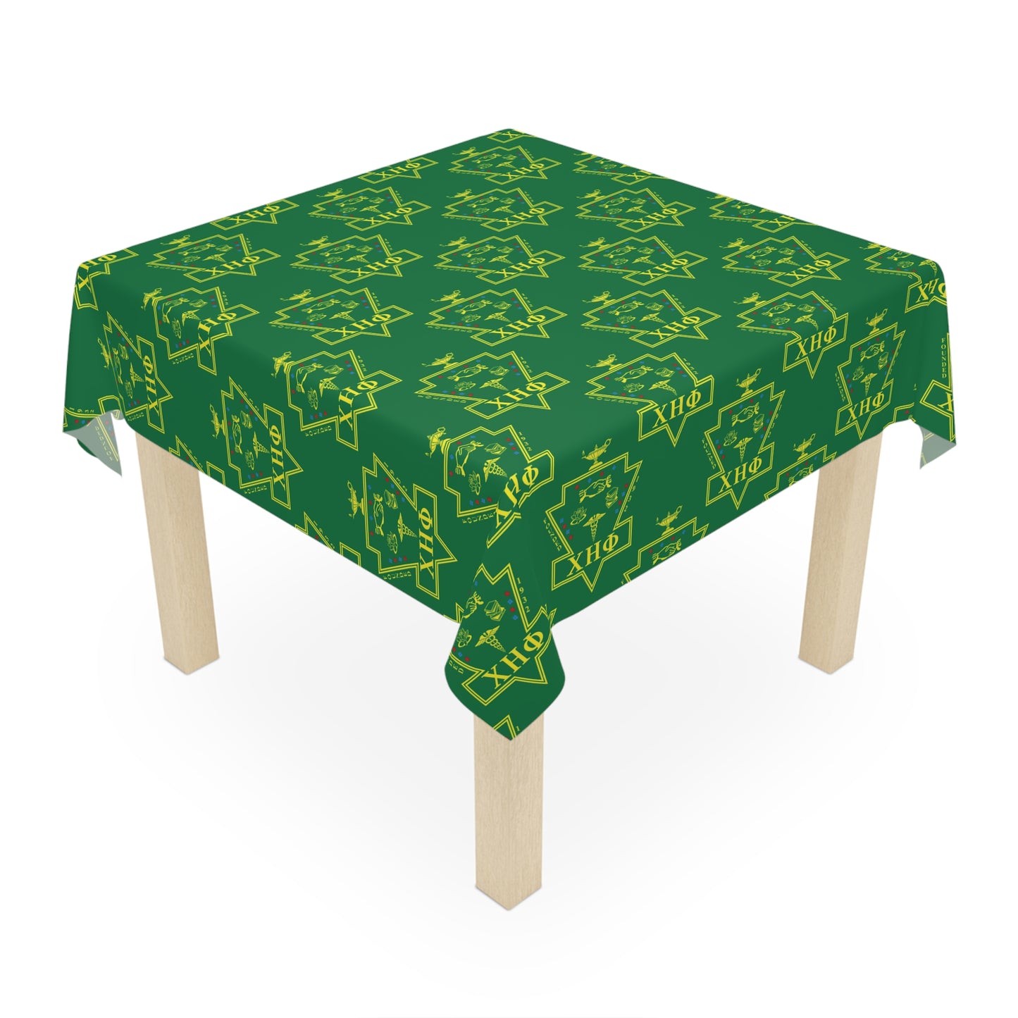 Green Chi Eta Phi Logo Tablecloth