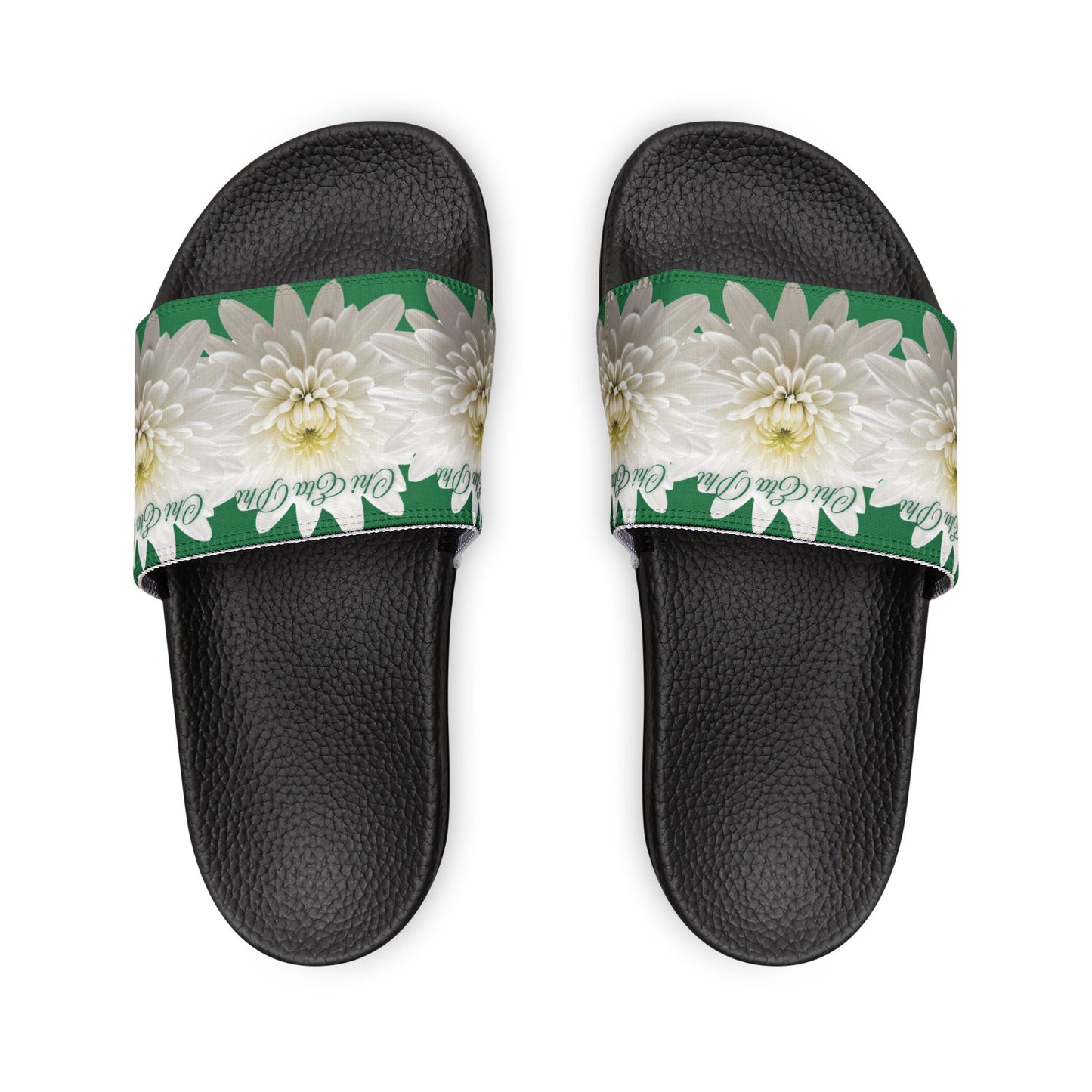 Women's White Chrysanthemum Slide Sandal