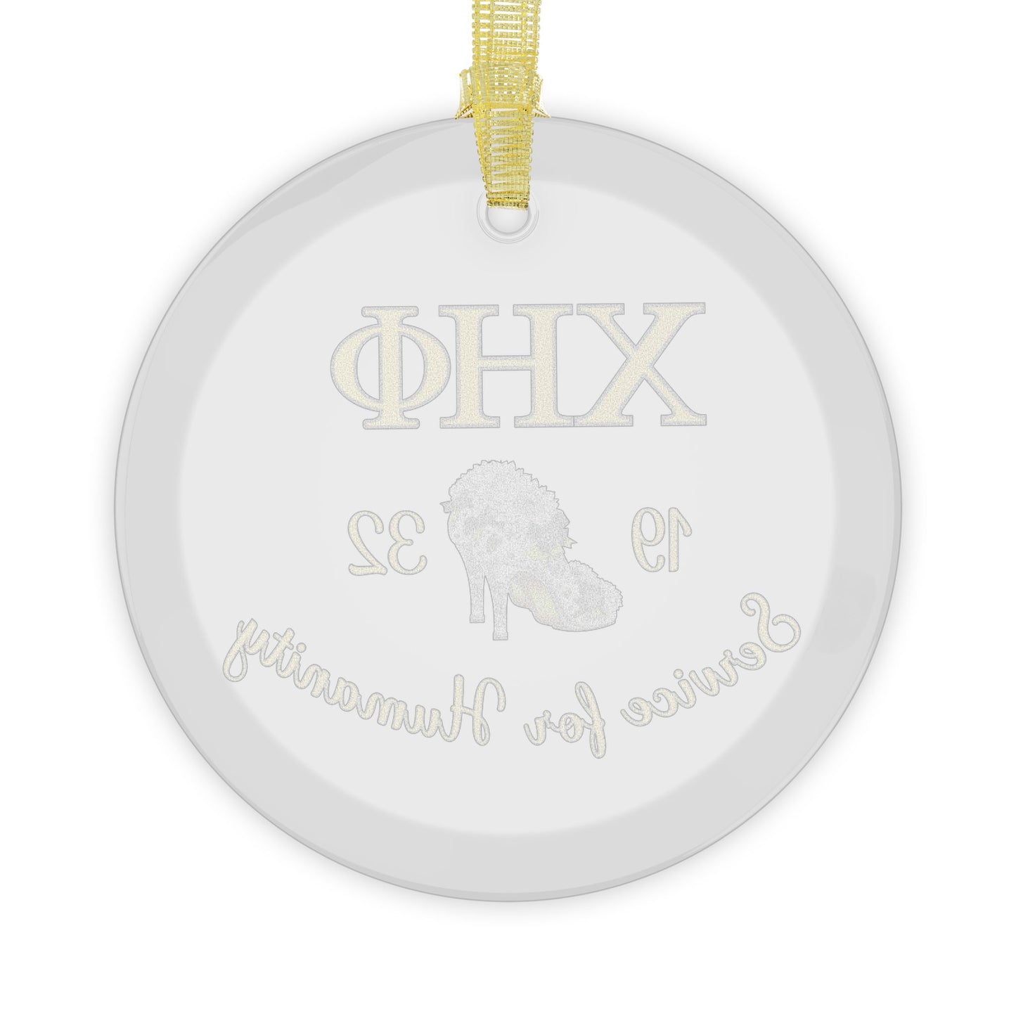 Chi Eta Phi Service for Humanity Glass Ornament