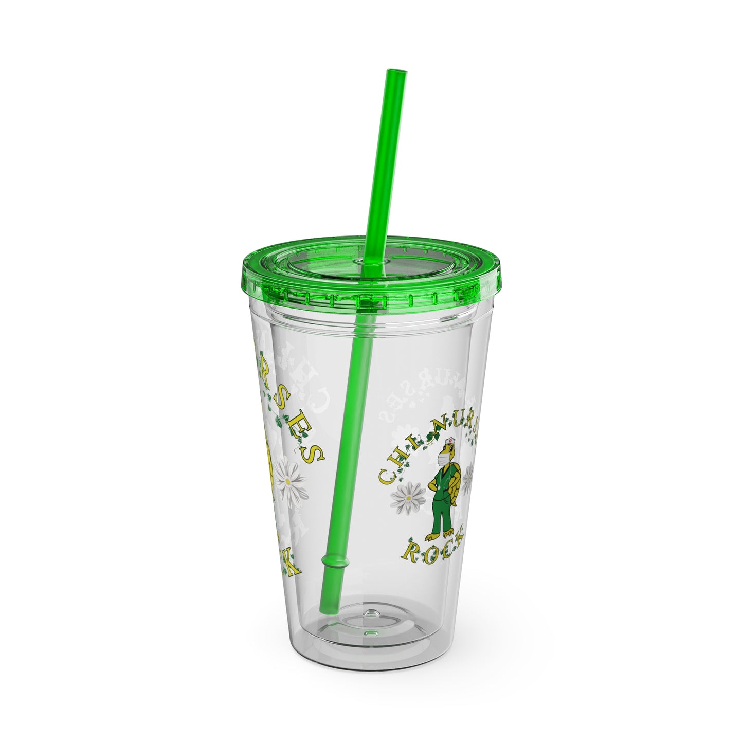 Chi Nurses Rock Sunsplash Tumbler with Straw, 16oz