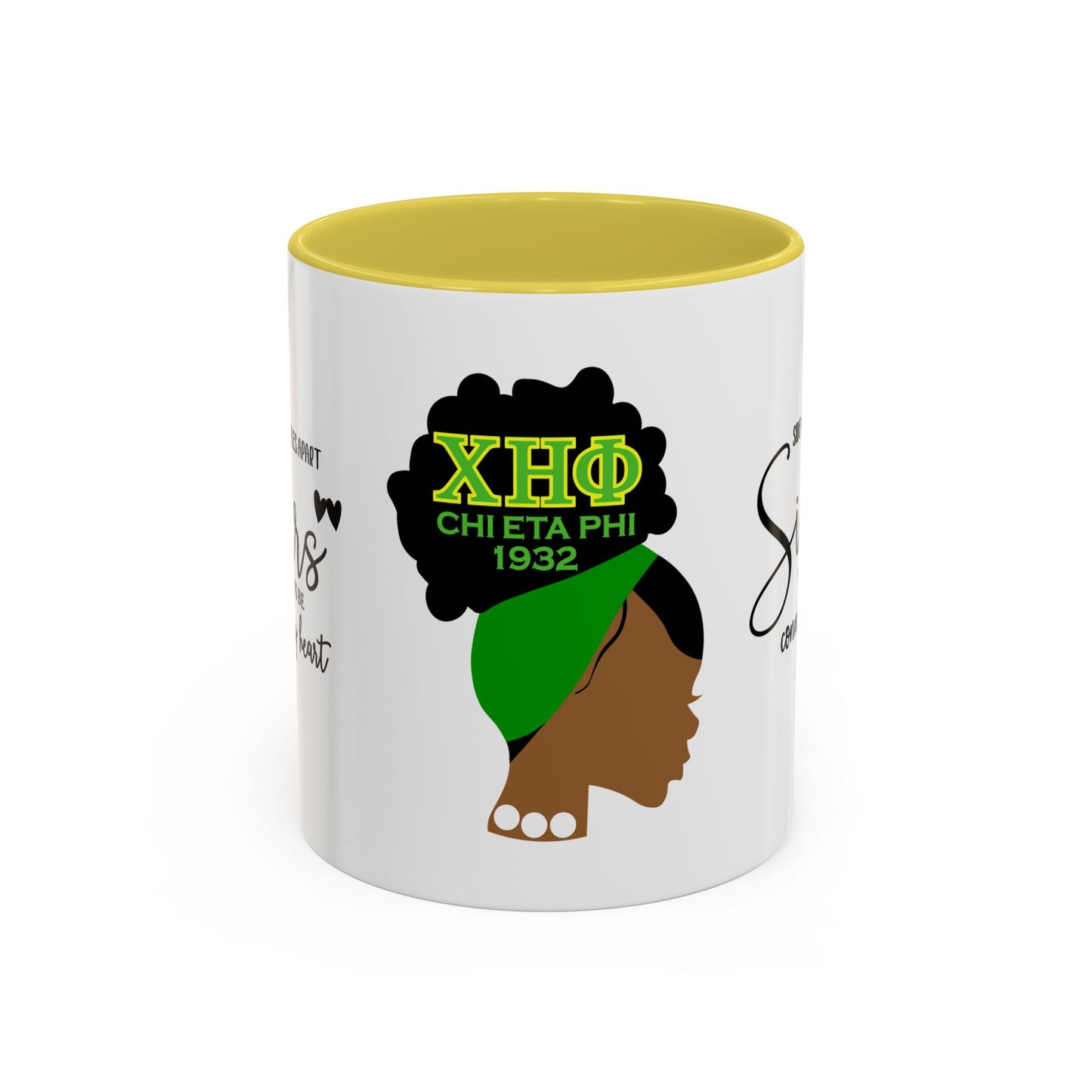 Chi Eta Phi Sisters Two-Tone Coffee Mugs, 11oz