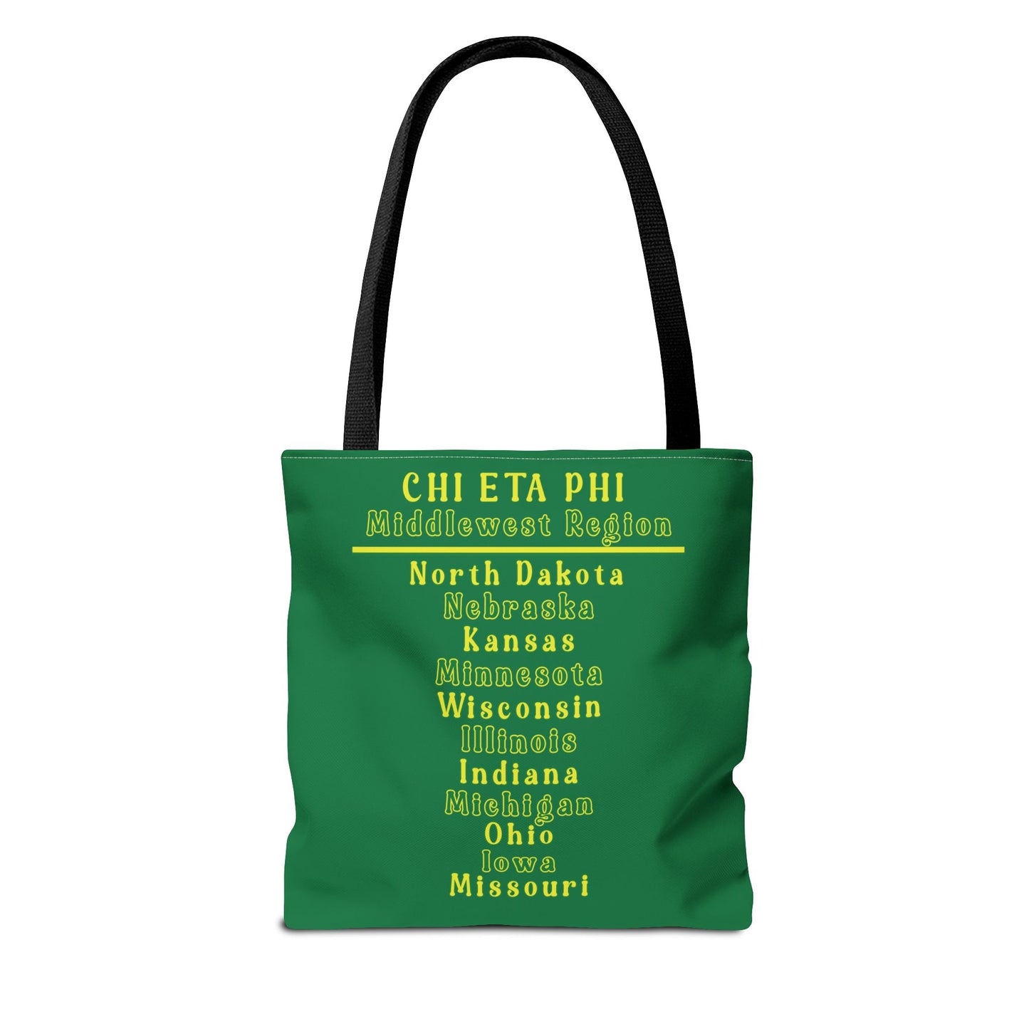 Middlewest Region Green and Yellow Tote Bag