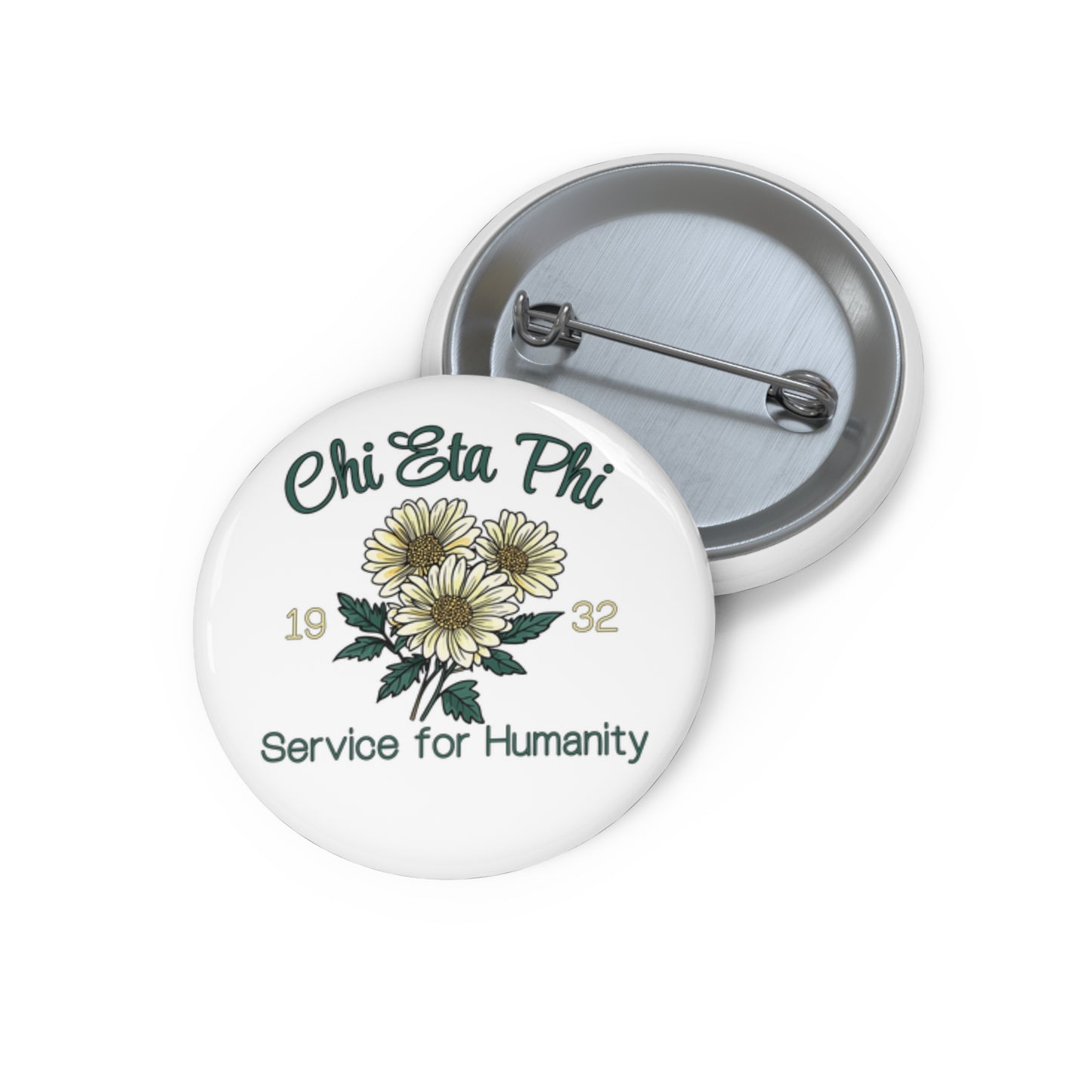 Chi Eta Phi Floral 1932 Customizable Button
