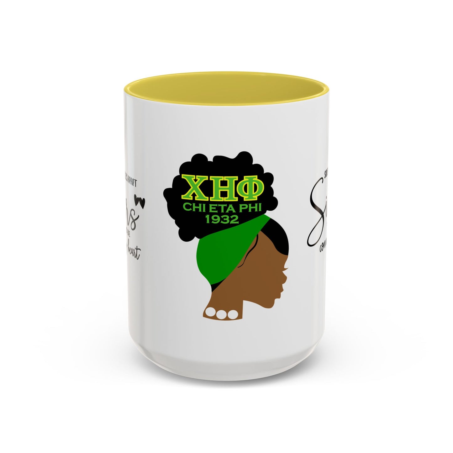Chi Eta Phi Sisters Two-Tone Coffee Mugs, 11oz