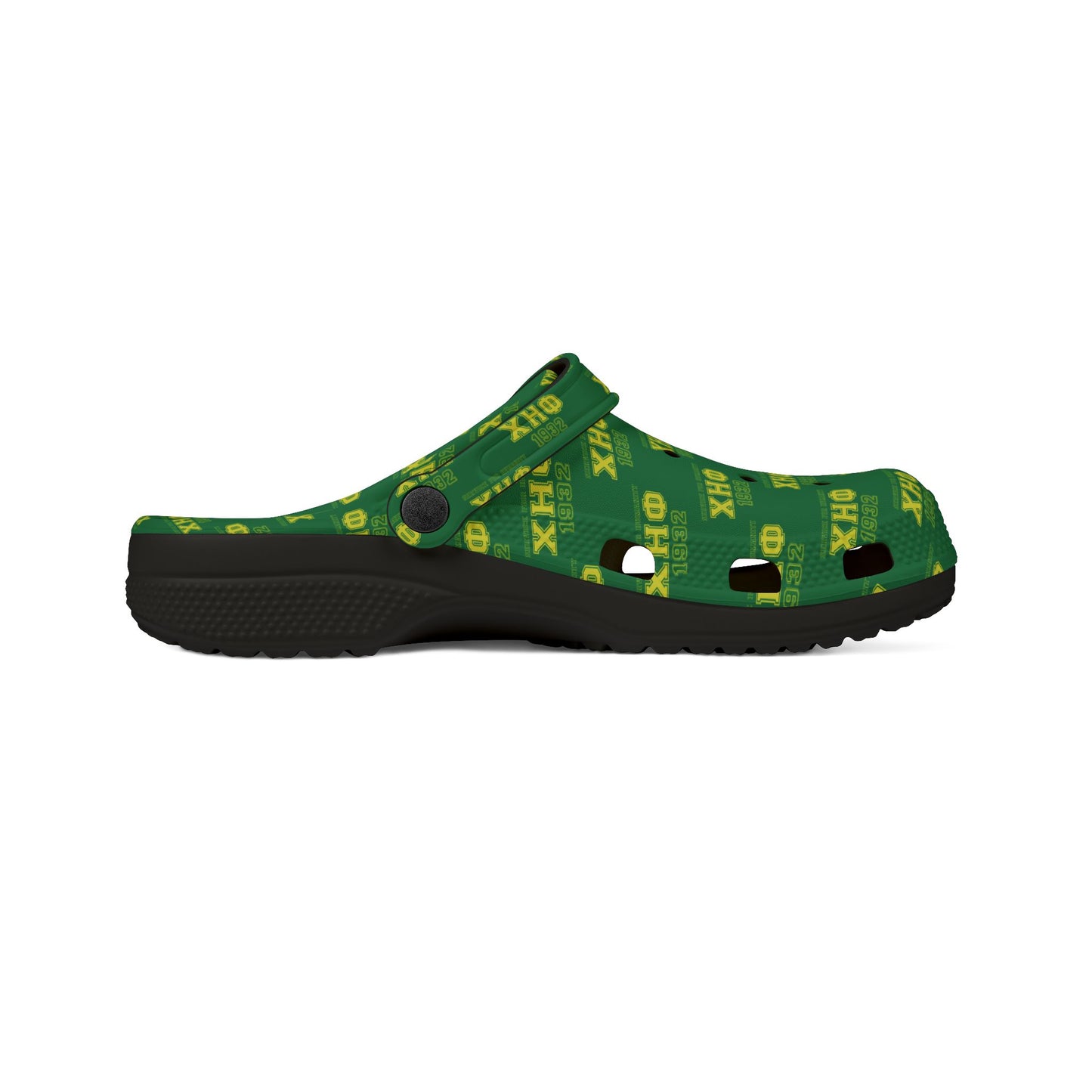 Unisex XHO Green Rubber Shoes with Optional Strap