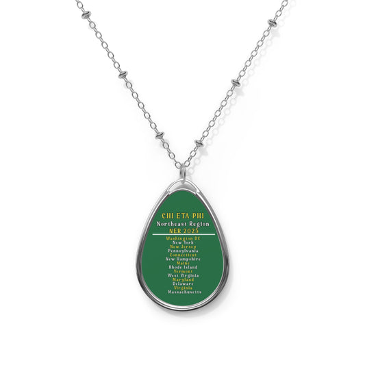 Green and Yellow Oval NER Regions Necklace