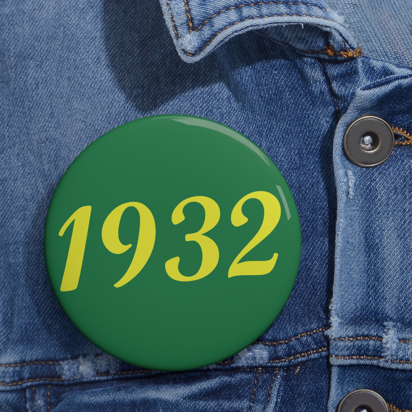 Green 1932 Button