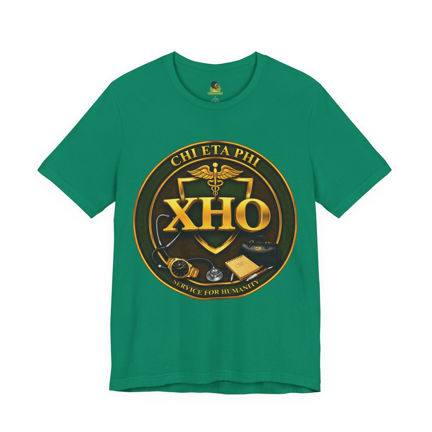 Chi Eta Phi XHO Crest T‑Shirt — Nursing Service for Humanity Tee