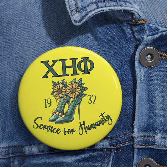 Yellow XHO Shoe Button