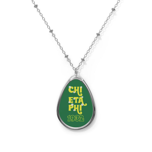 Oval Chi Eta Phi Necklace