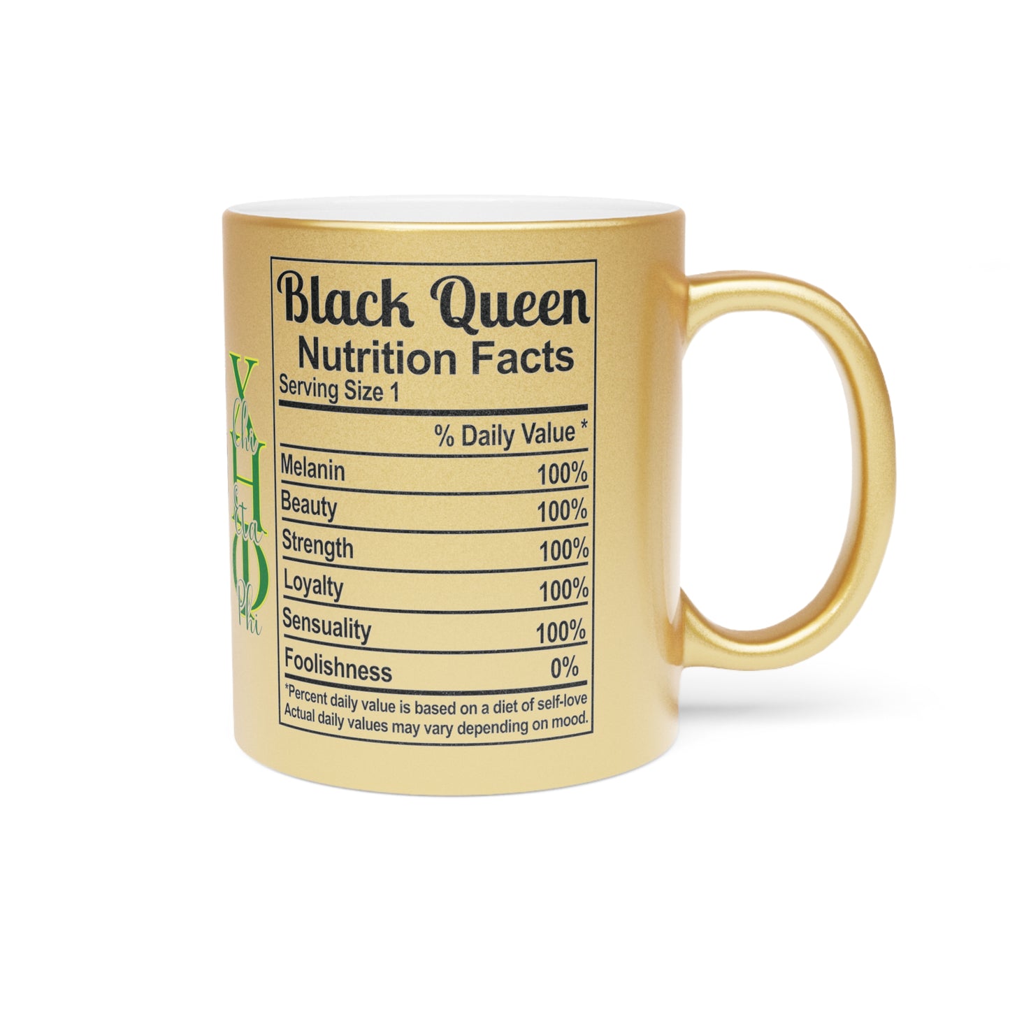 Chi Black Queen Metallic Mug (Silver\Gold)
