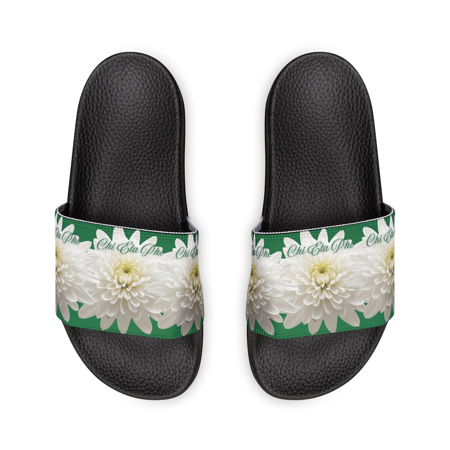 Women's White Chrysanthemum Slide Sandal