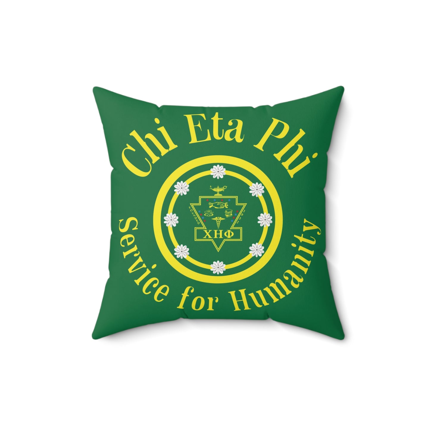 Chi Eta Phi Service for Humanity Polyester Spun Square Pillow