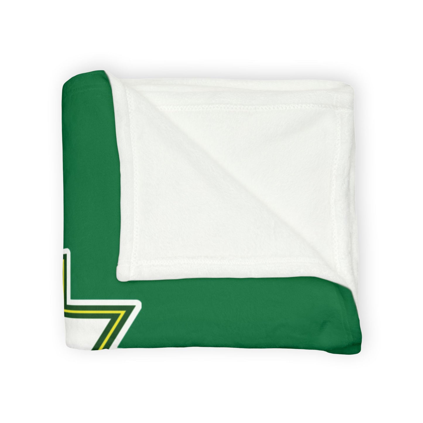 Green Soft Polyester Logo Design Blanket