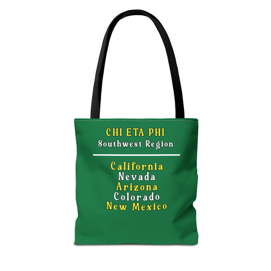 Southwest Region Green and White Tote Bag