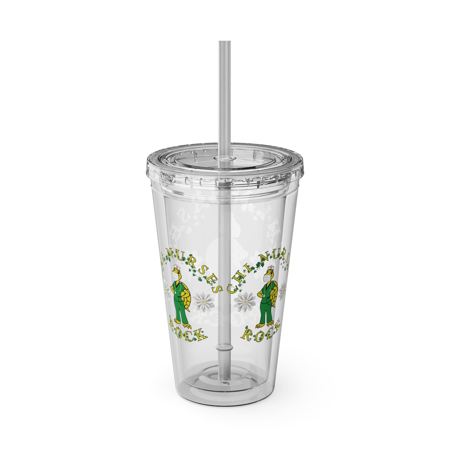 Chi Nurses Rock Sunsplash Tumbler with Straw, 16oz