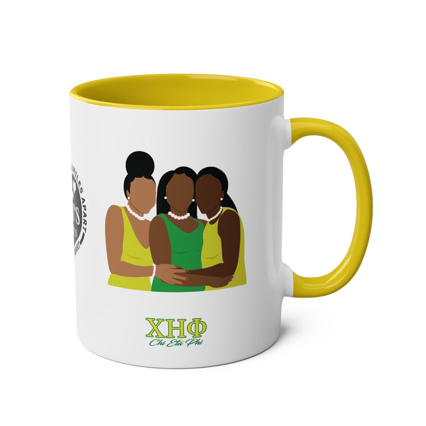 Chi Eta Phi Sisters Two-Tone Coffee Mugs, 11oz