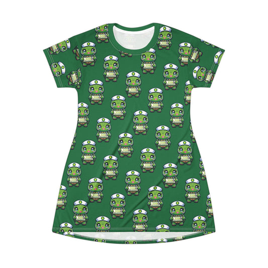 Chi Eta Phi Cute Turtle T-Shirt Pajama Dress or Lounge Shirt