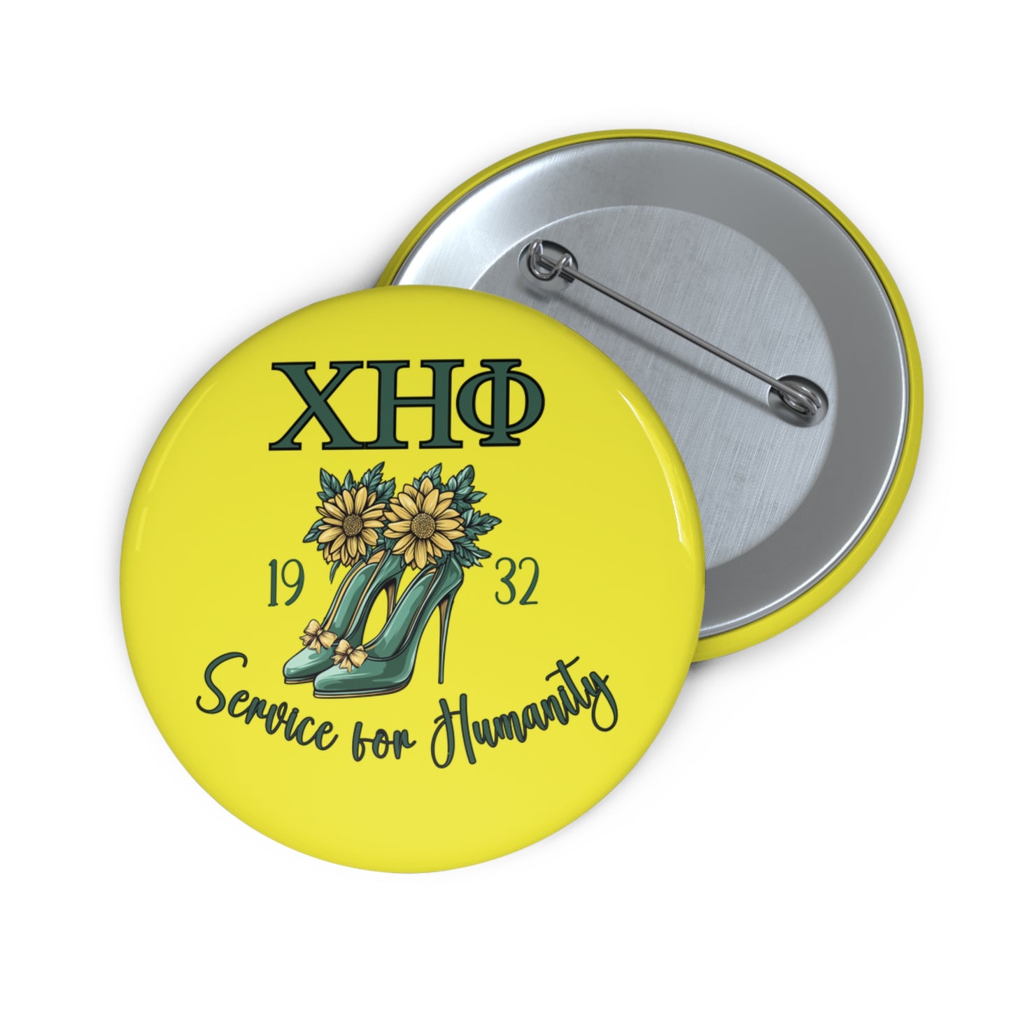 Yellow XHO Shoe Button