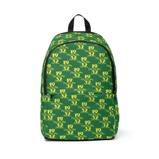 Chi Eta Phi Logo/Region Unisex Fabric Backpack. This backpack is customizable by region.