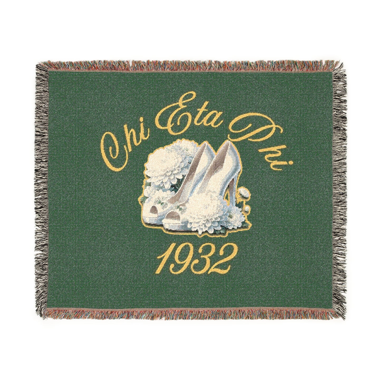 Woven Fringed Chi Eta Phi Blanket