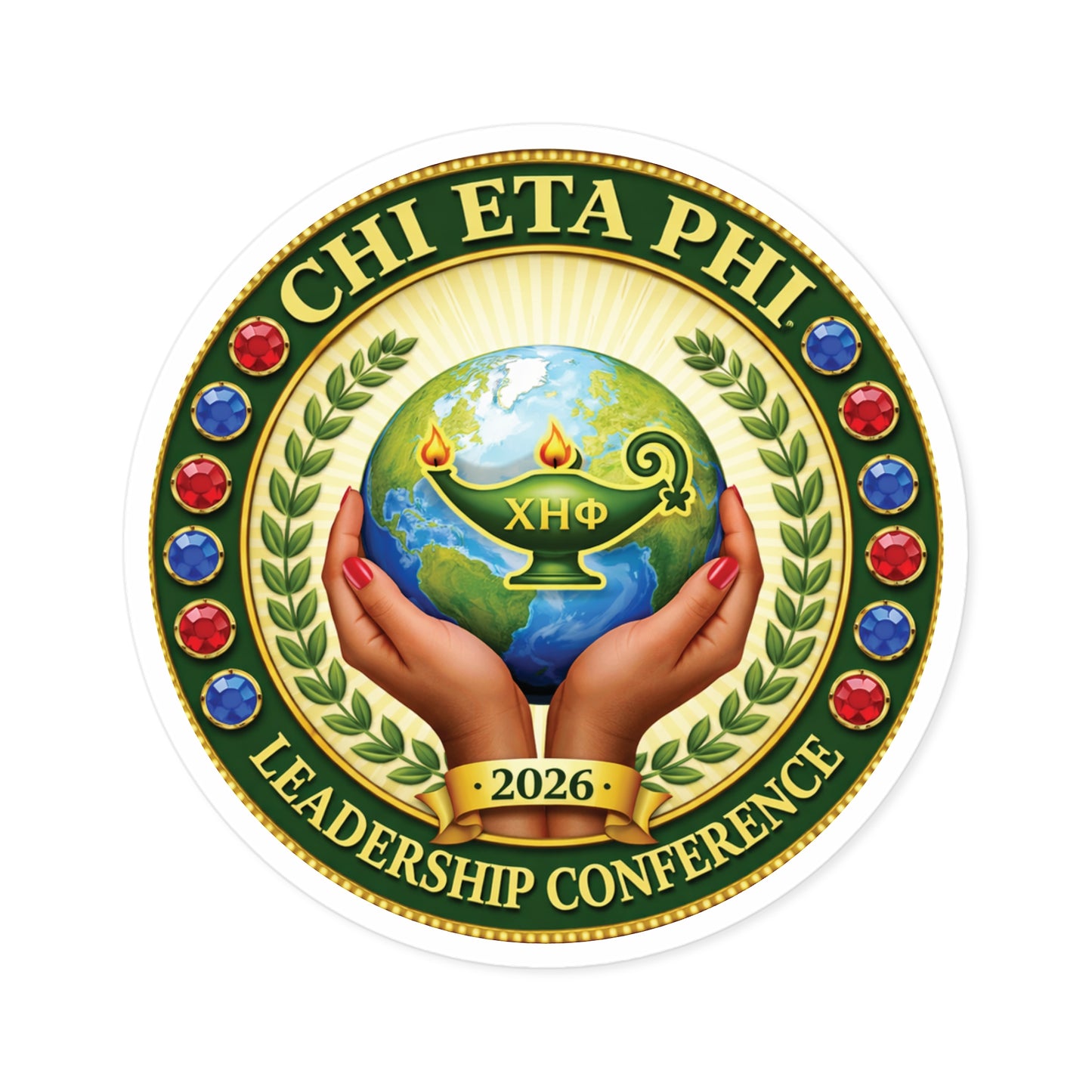 Chi Eta Phi Leadership Conference 2026 Round Sticker — Sorority Logo Sticker (Indoor/Outdoor)