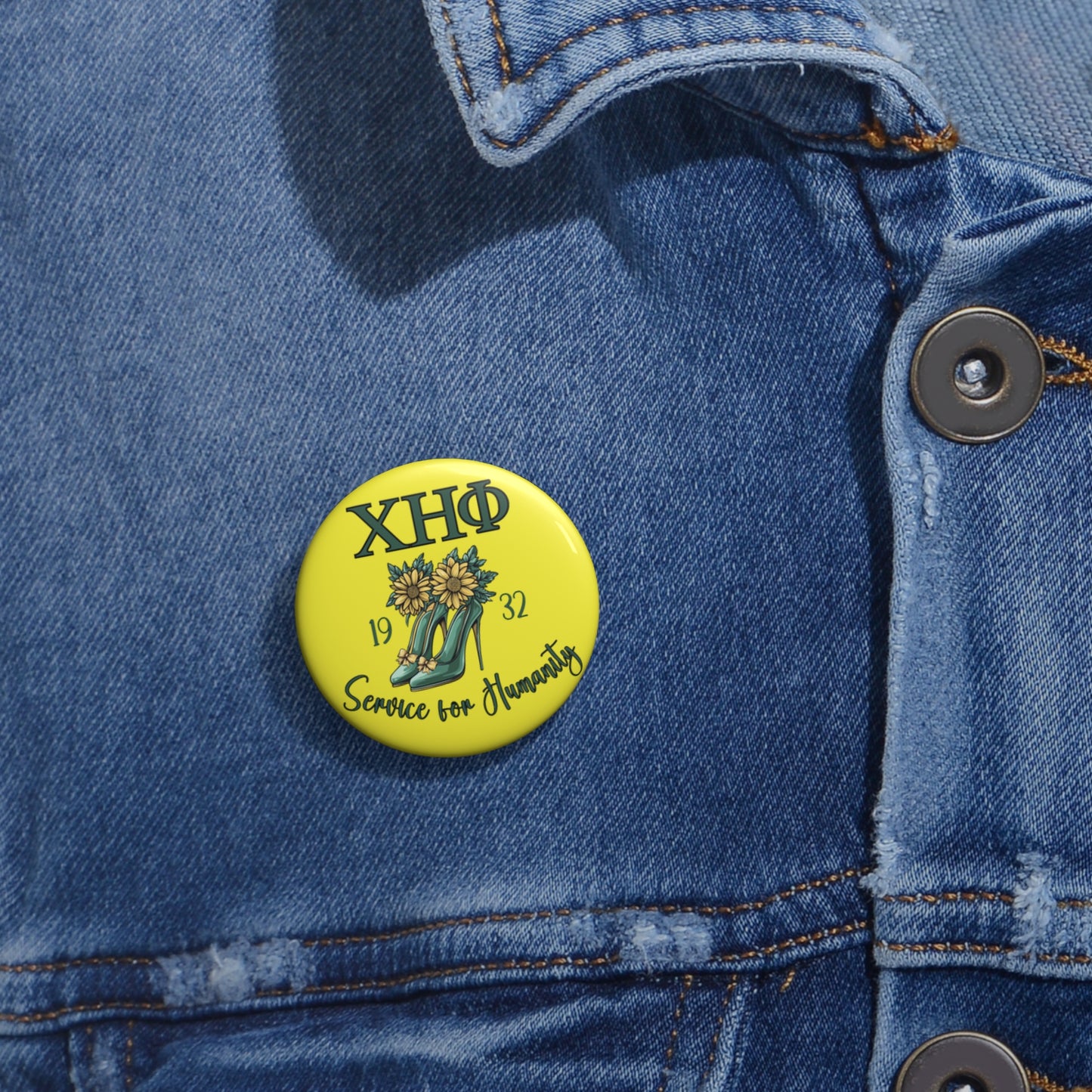 Yellow XHO Shoe Button