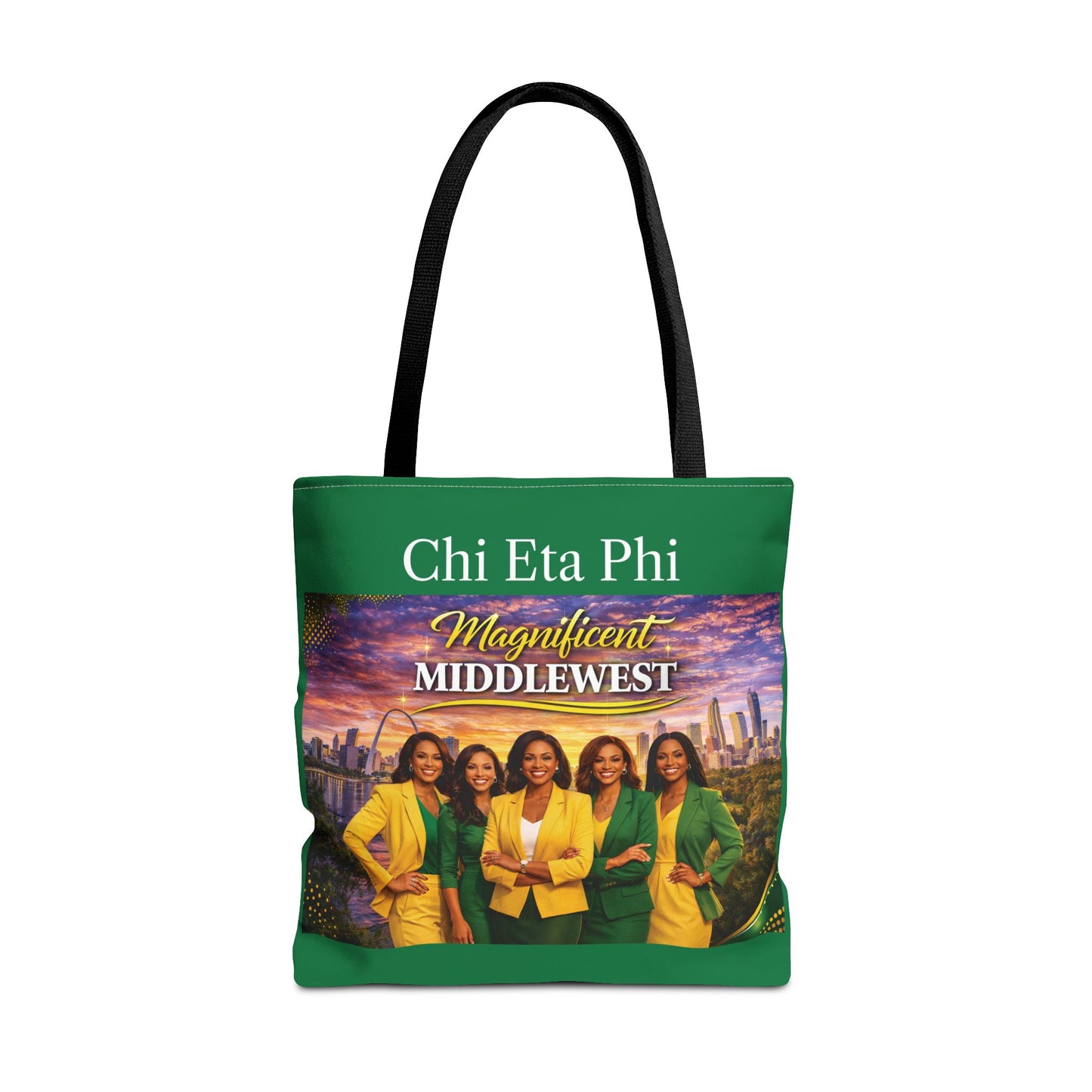 Colorful Regional Chi Soror Tote Bags