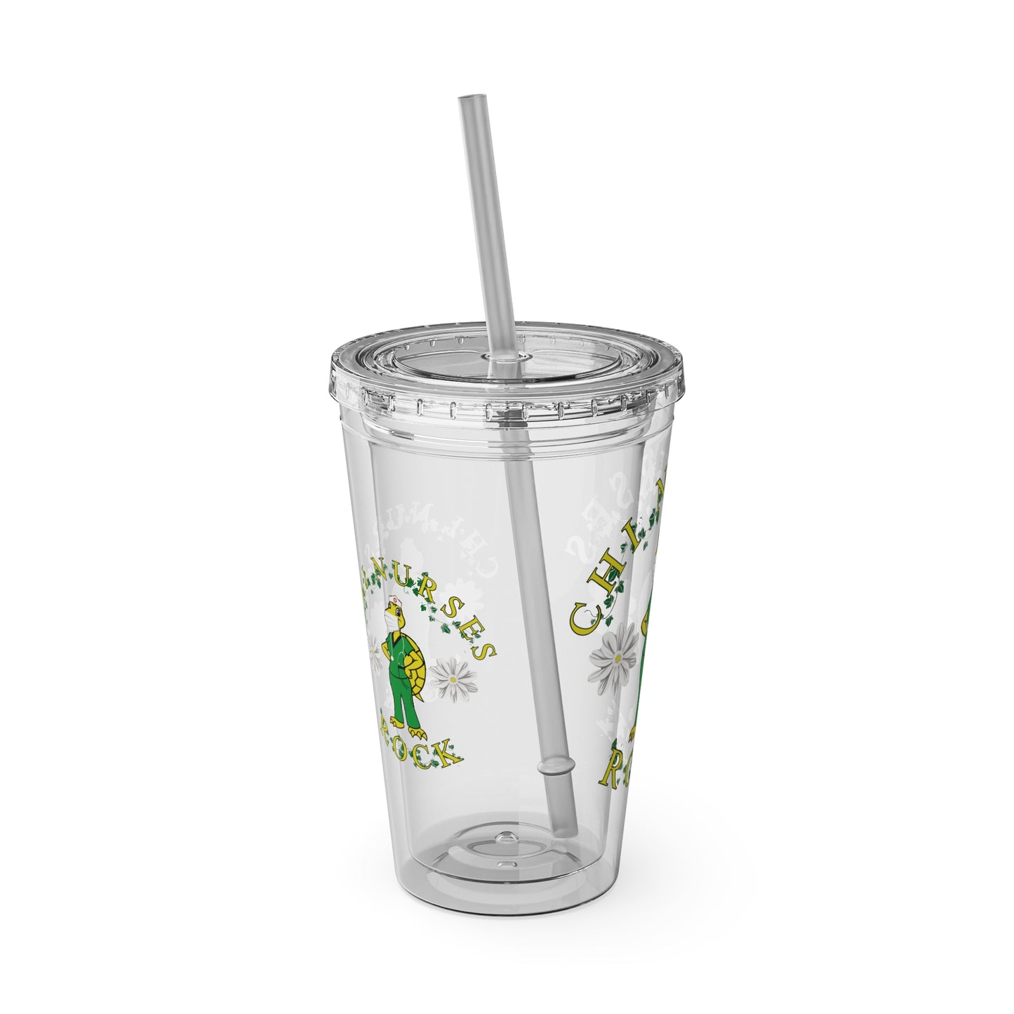 Chi Nurses Rock Sunsplash Tumbler with Straw, 16oz
