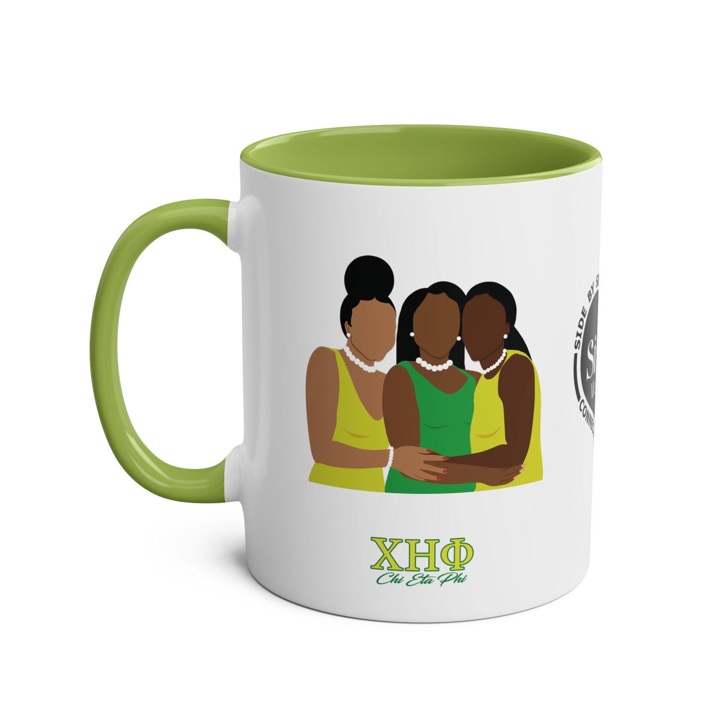 Chi Eta Phi Sisters Two-Tone Coffee Mugs, 11oz