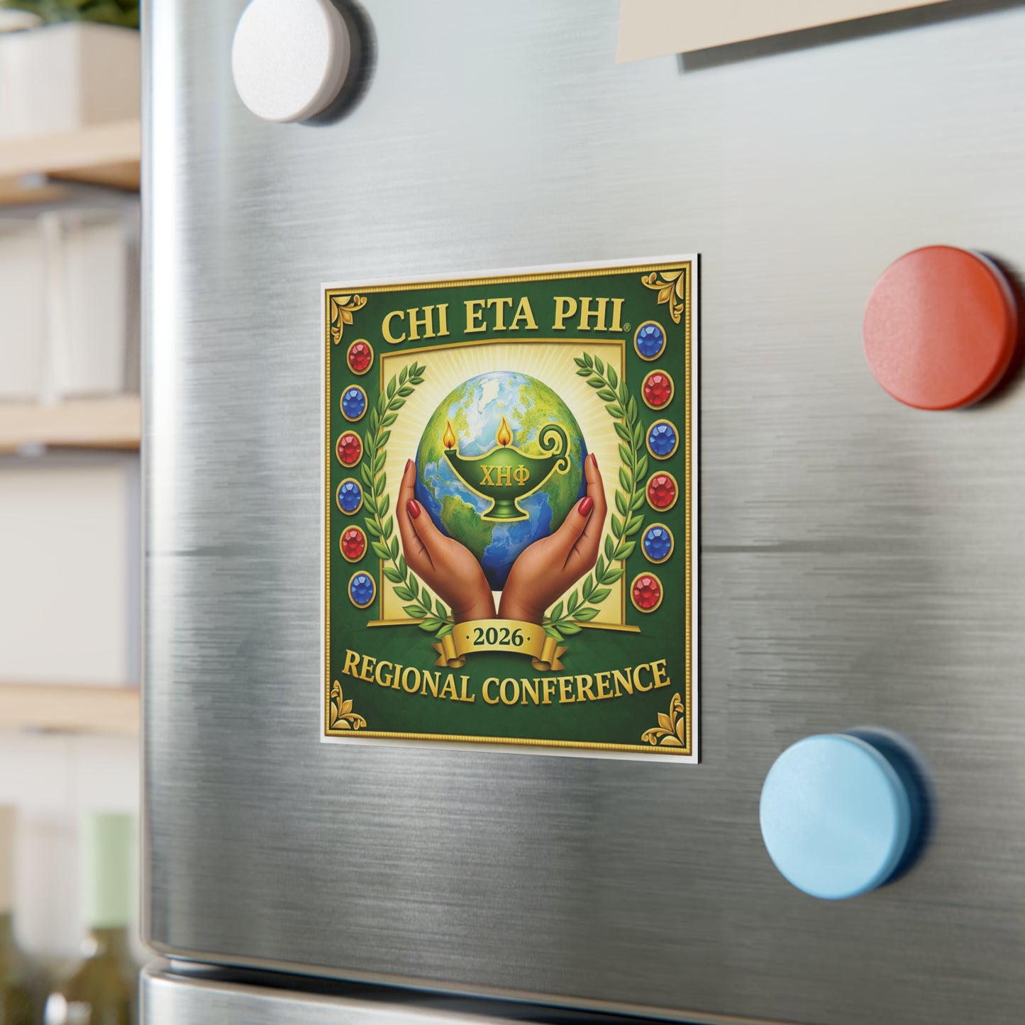 Chi Eta Phi 2026 Regional Conference Square Magnet — Commemorative Nursing Sorority Keepsake