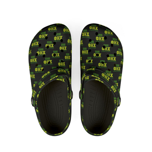 Unisex Black XHO Rubber Shoe with Optional Strap